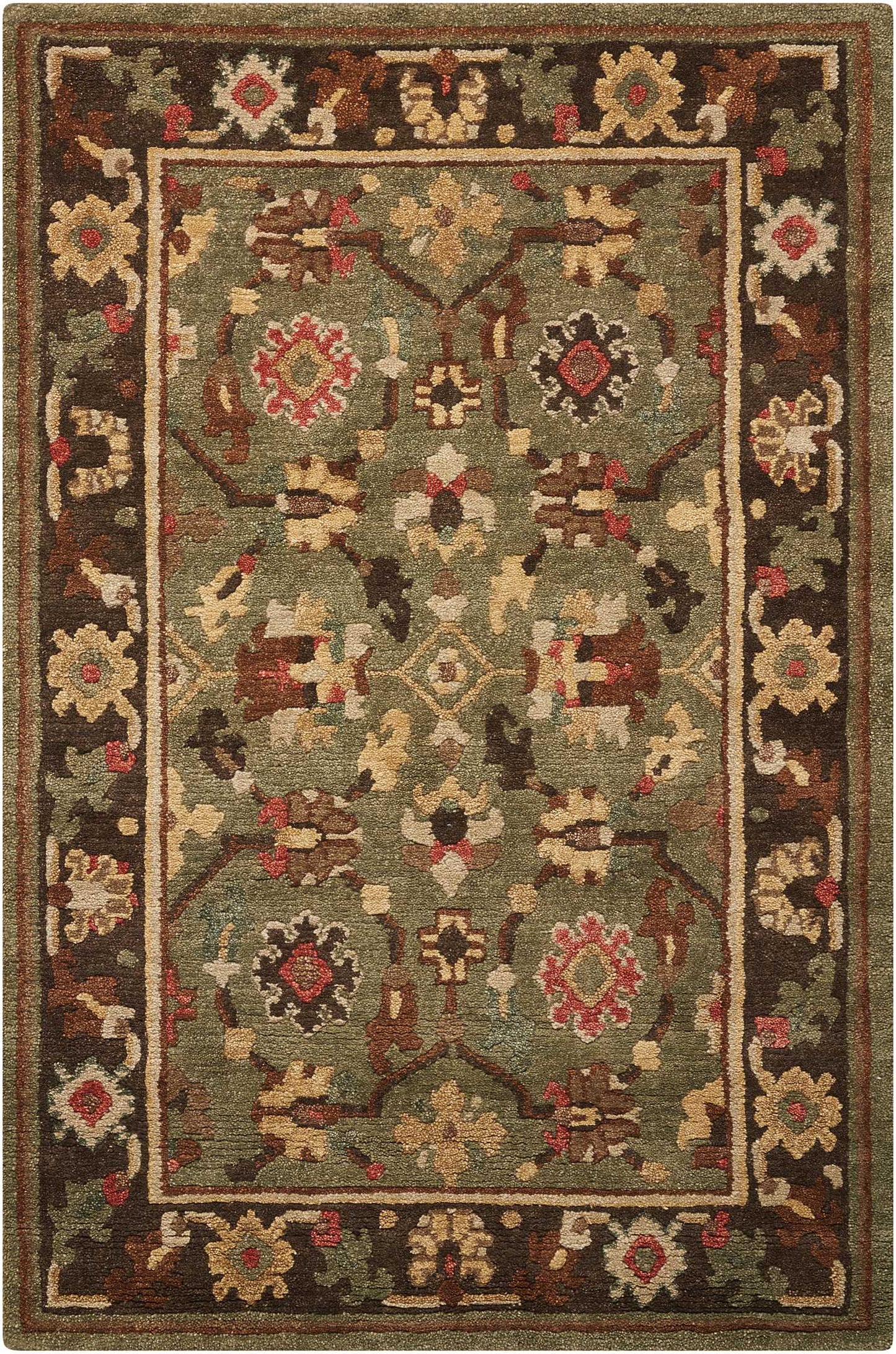 Nourison Tahoe 3'9" x 5'9" Green Traditional Indoor Rug