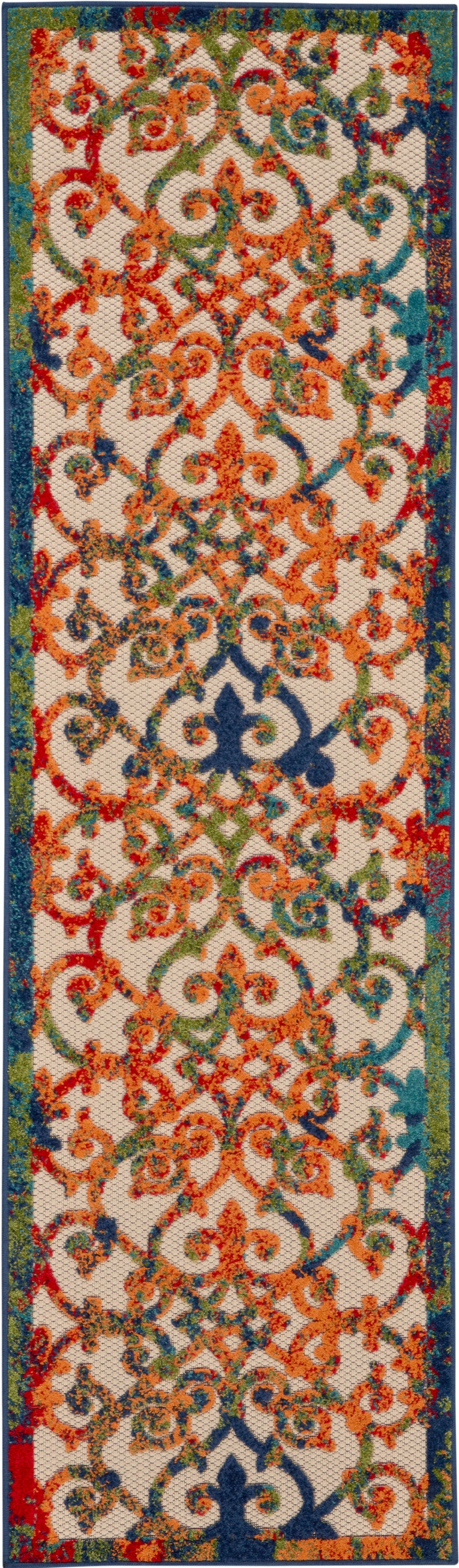 Nourison Aloha 2'3" x 12' Multicolor Contemporary Rug