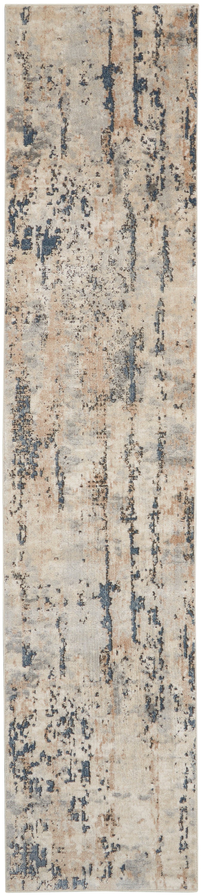 Nourison Quarry 2'2" x 10' Beige Grey Modern Indoor Rug