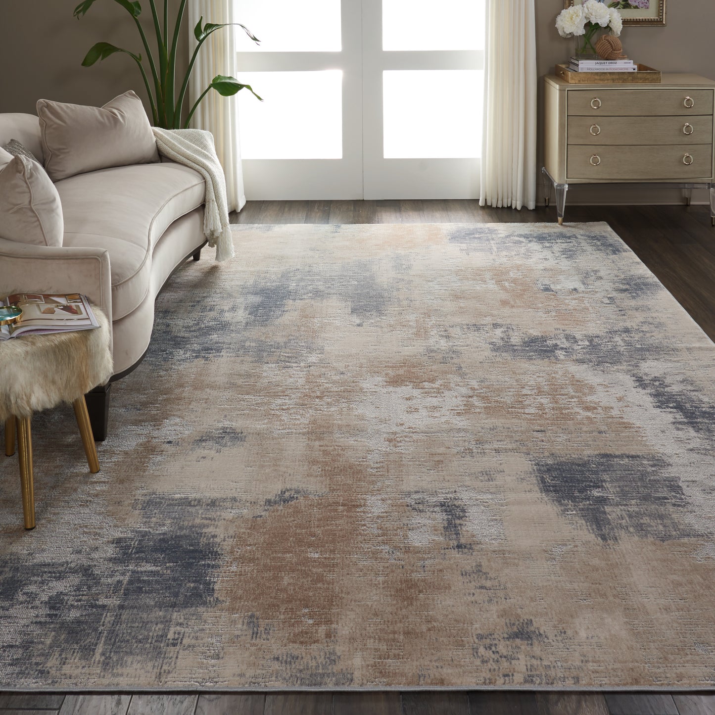 Nourison Rustic Textures 9'3" x 12'9" Beige Grey Modern Indoor Rug