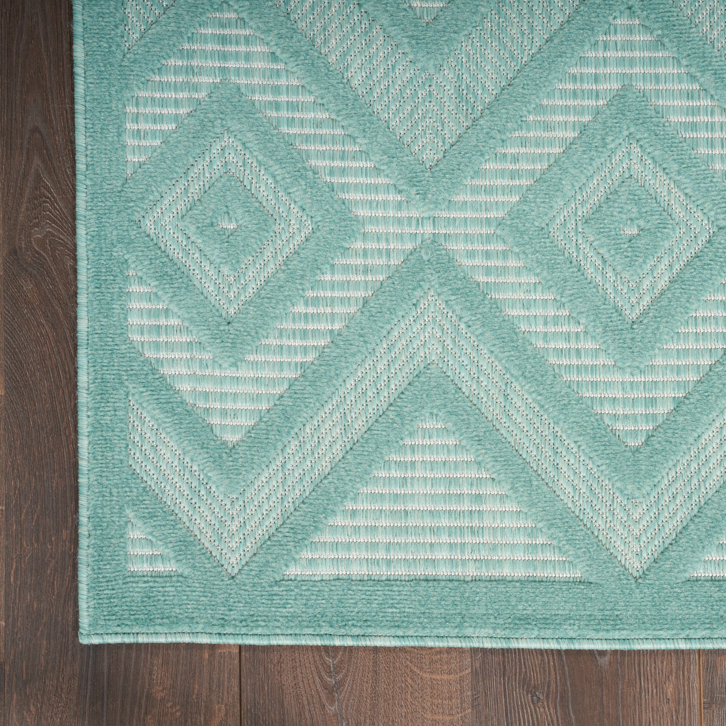 Nourison Versatile 5' x 7' Aqua Teal Modern Rug