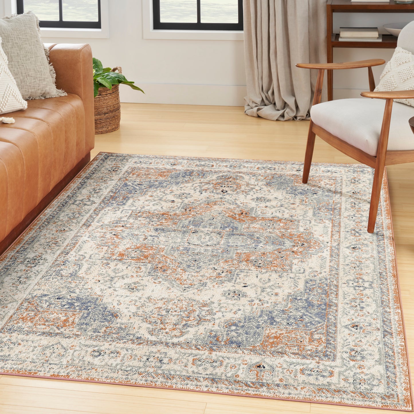 Nourison Nourison Essentials Persian 4' x 6' Beige Blue Vintage Rug