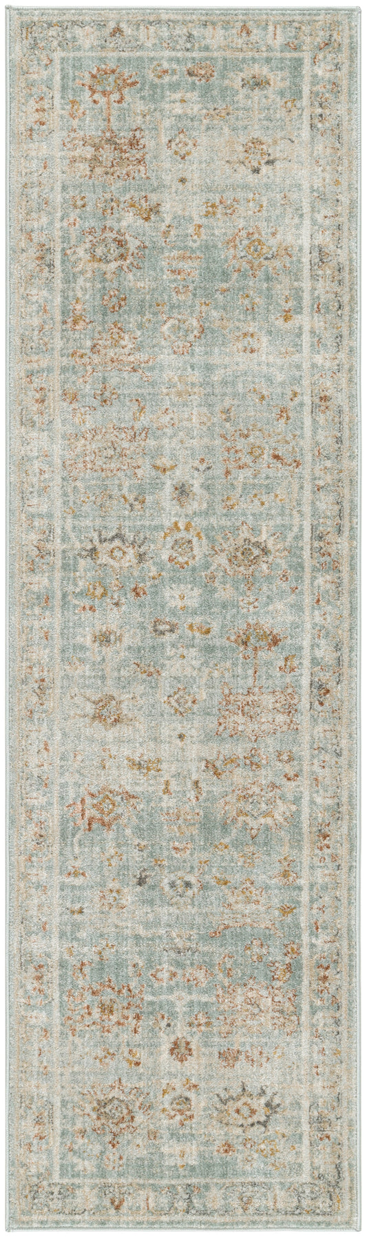 Nourison Traditional Home 2'3" x 8' Light Blue Vintage Indoor Rug