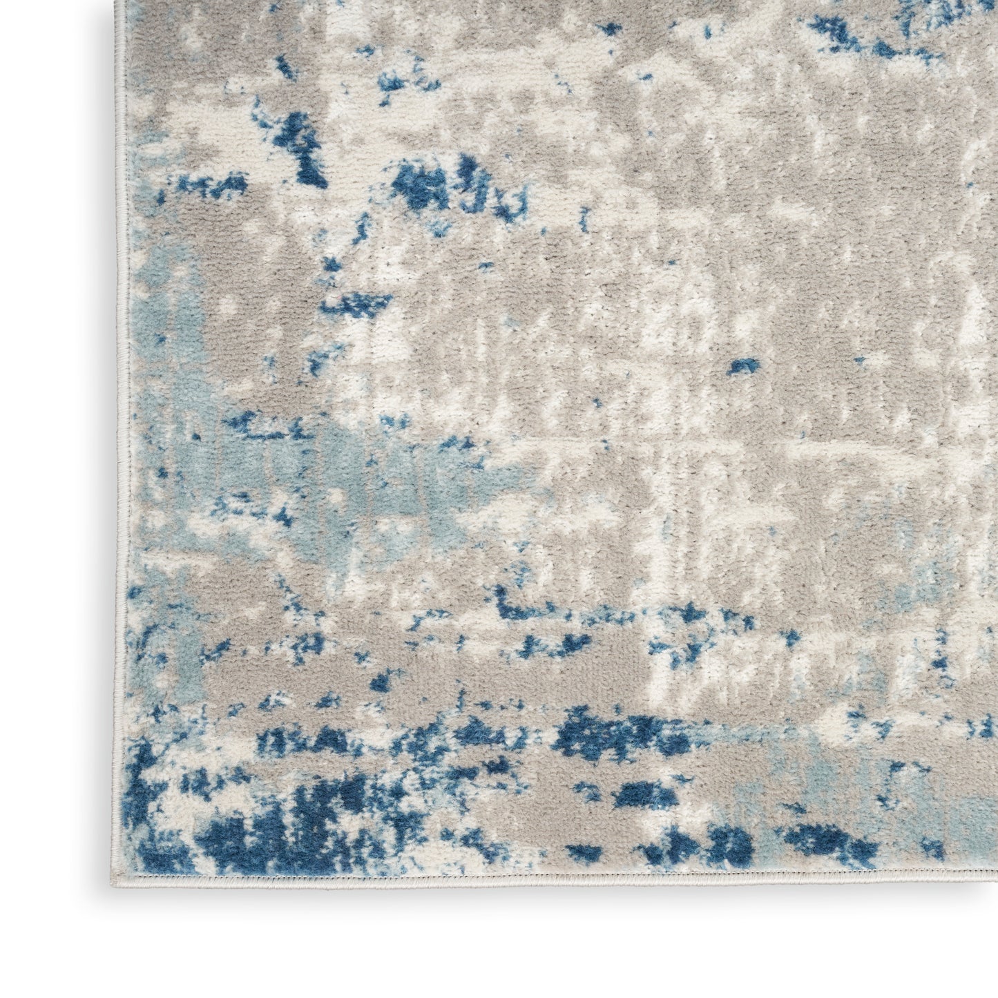 Nourison Quarry 5'3" x 7'3" Ivory Grey Blue Modern Indoor Rug