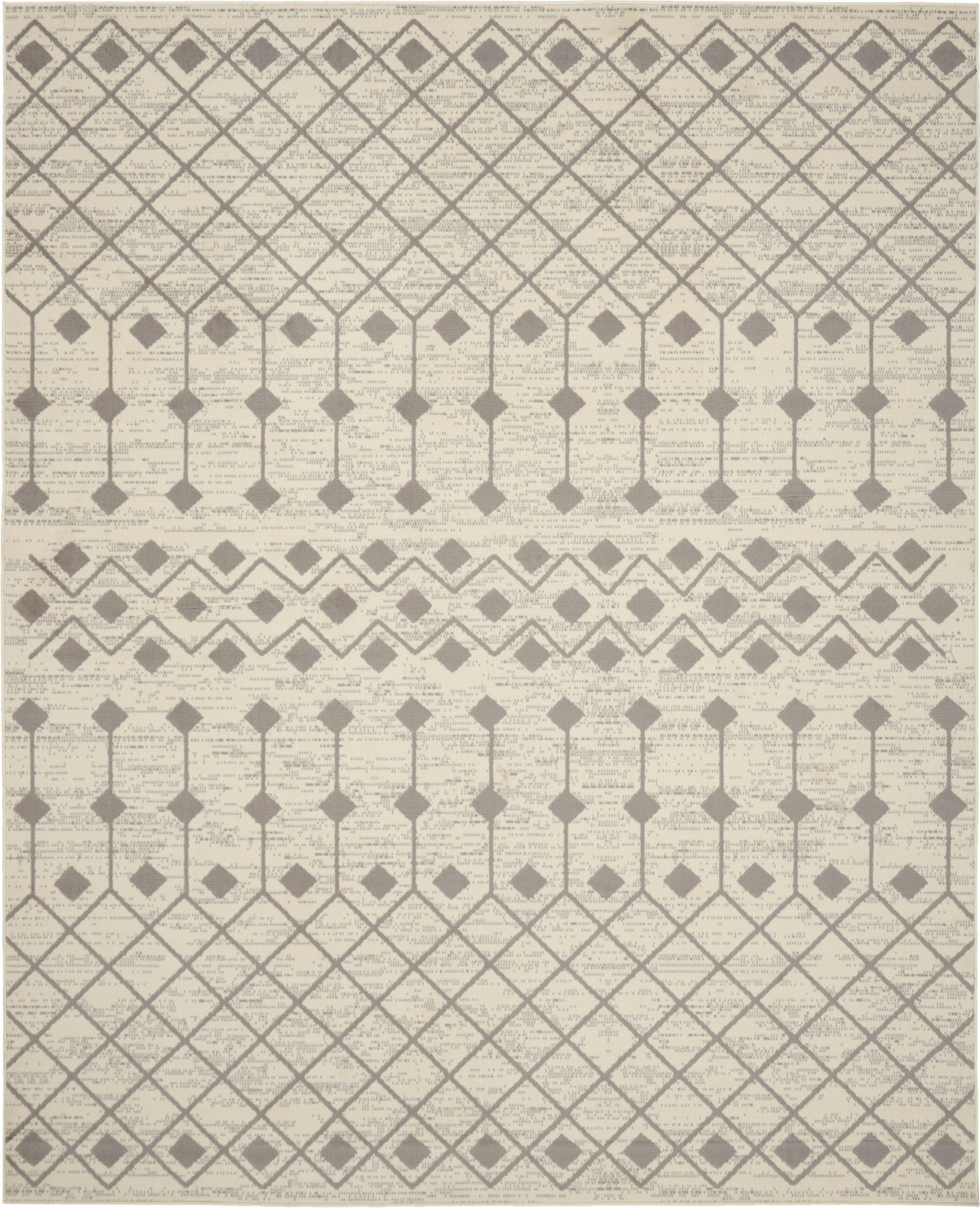 Nourison Grafix 7'10" x 9'10" Ivory/Grey Bohemian Indoor Rug