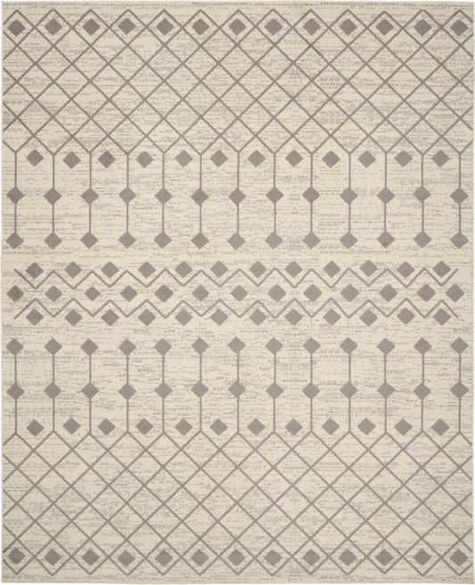 Nourison Grafix 7'10" x 9'10" Ivory/Grey Bohemian Indoor Rug