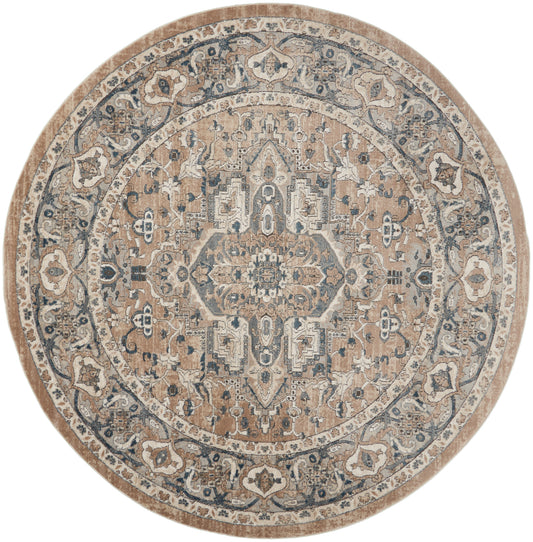 Nourison Quarry 10' x Round Beige Grey Farmhouse Indoor Rug