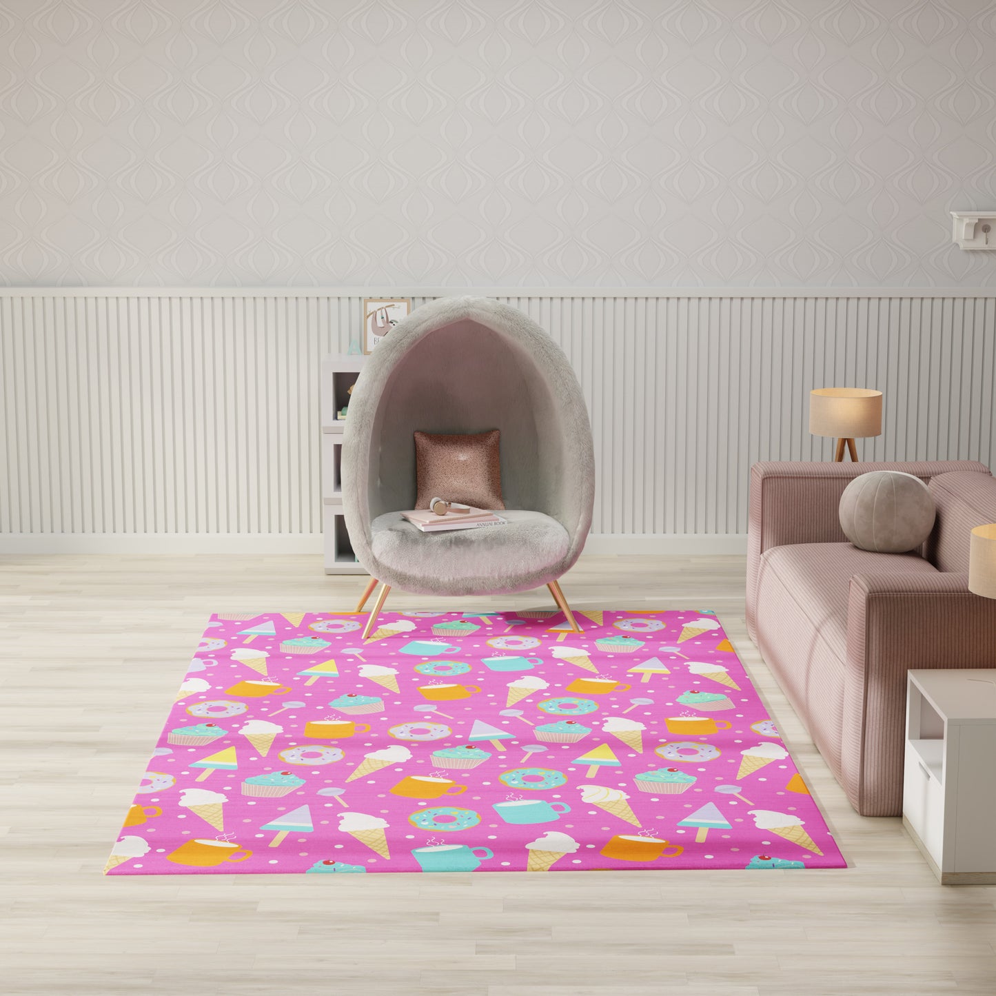 Nourison Imagination 6'6" x 9'2" Pink Multicolor Kids Indoor Rug