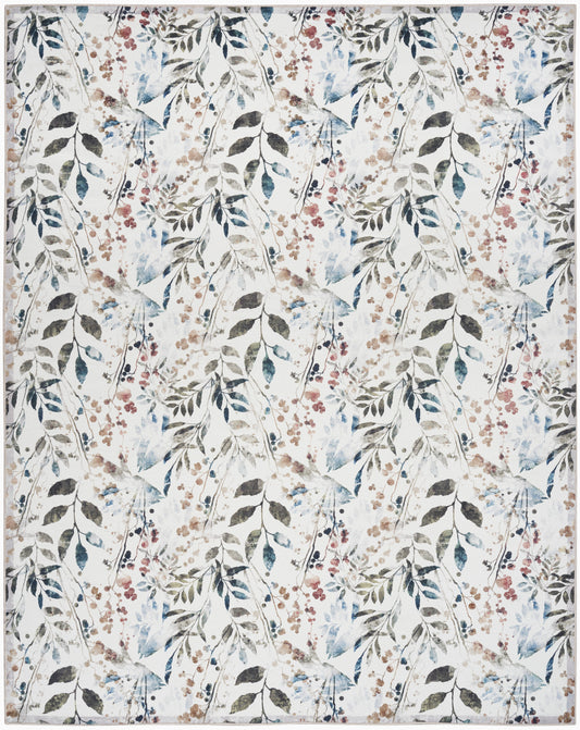 Nourison Nourison Washables 8' x 10' Ivory Multicolor Contemporary Indoor Rug