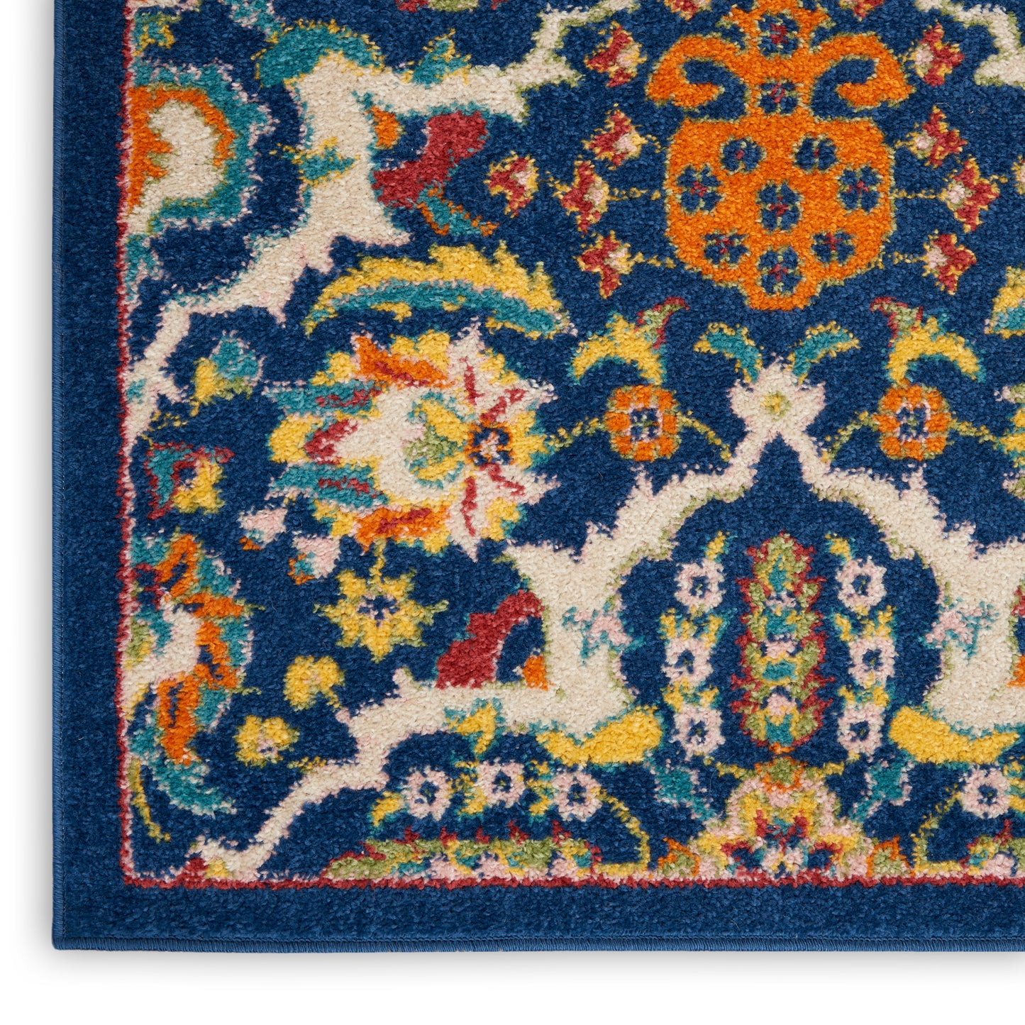 Nourison Allur 2'3" x 7'6" Navy Multicolor Bohemian Indoor Rug