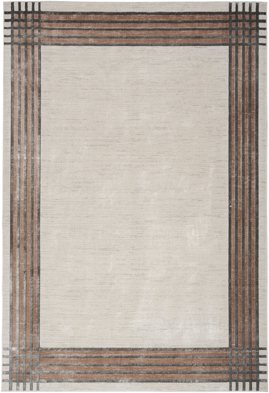 Nourison Desire 5'3" x 7'3" Ivory/Silver Modern Indoor Rug