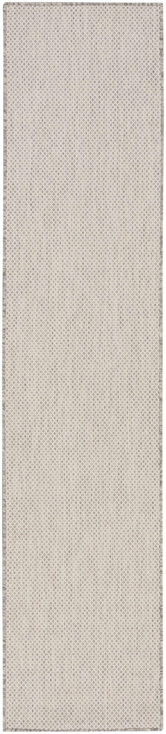 Nourison Courtyard 2'2" x 10' Ivory/Silver Modern Rug