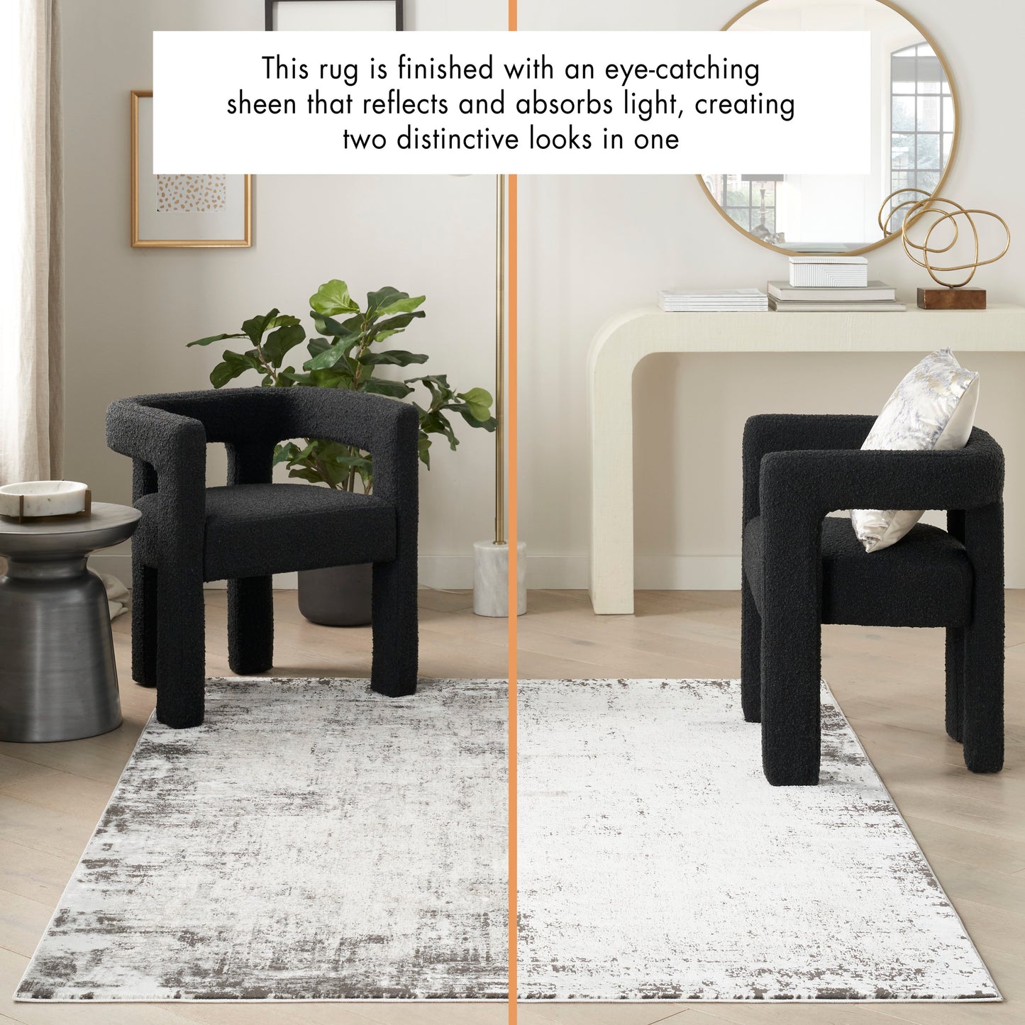 Nourison Desire 9' x 12' Grey/Ivory Modern Indoor Rug