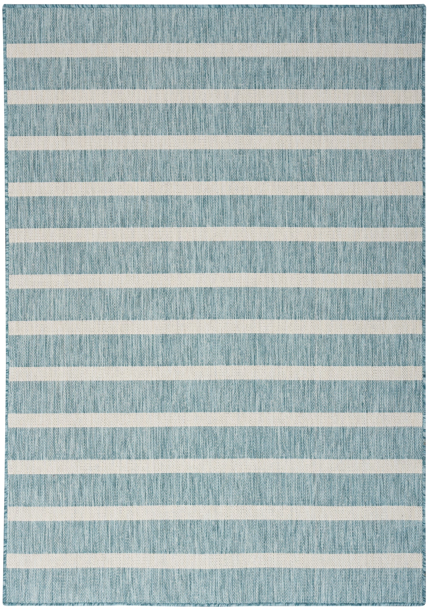 Nourison Positano 5' x 7' Aqua Ivory Modern Rug