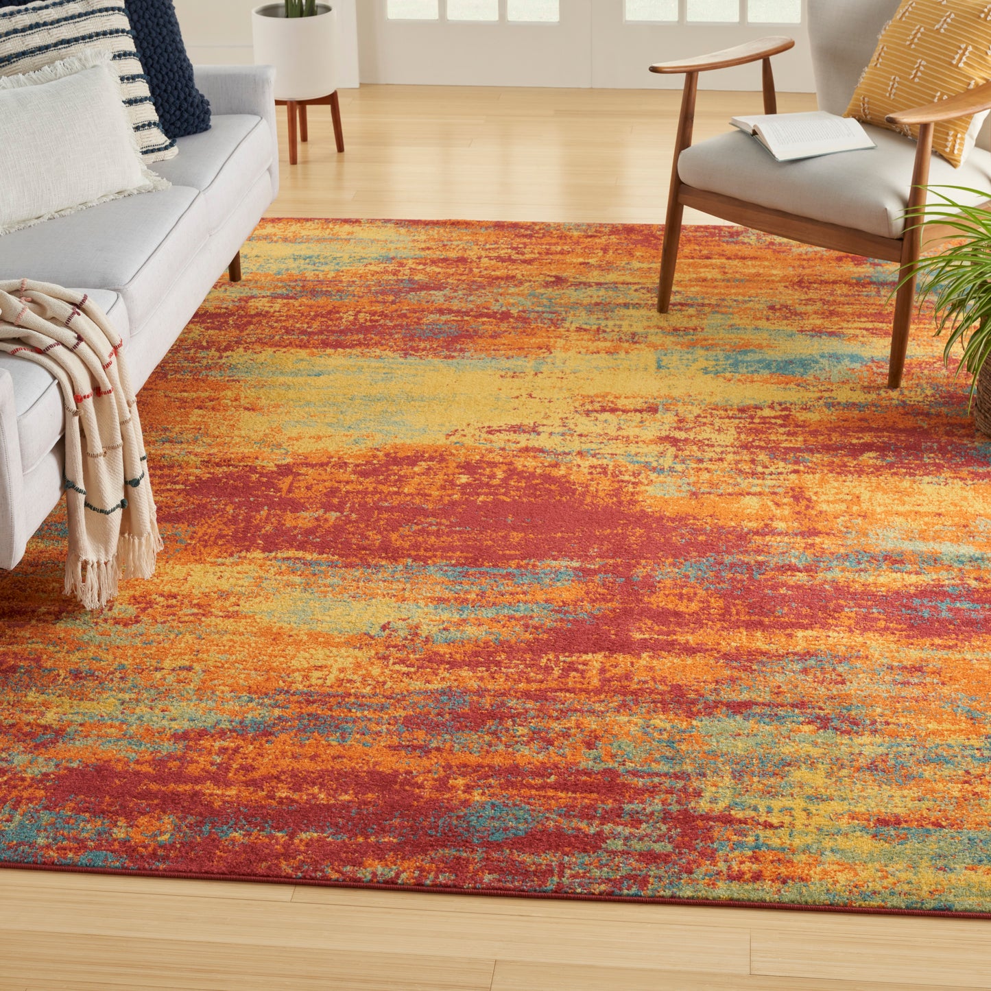 Nourison Nourison Essentials 7' x 10' Flame Modern Rug