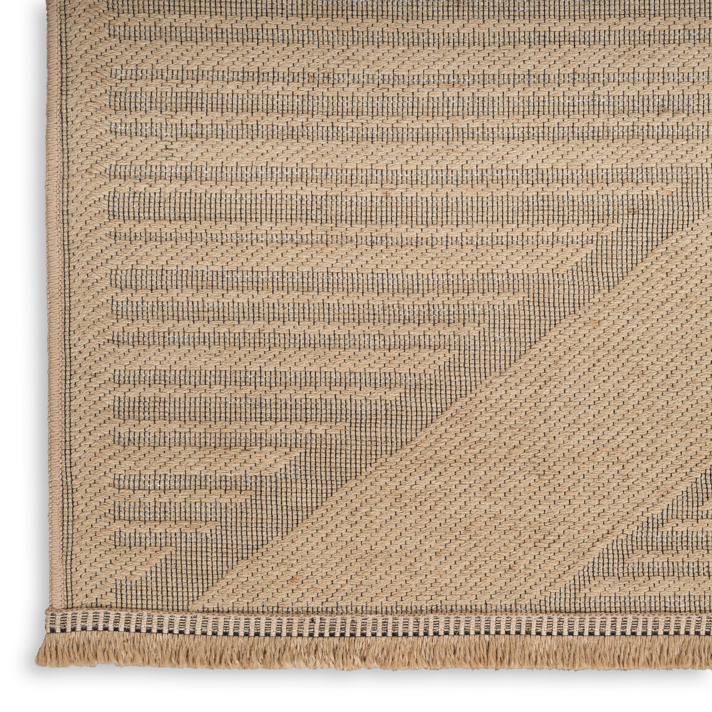 Nourison Washable Jute 2' x 4' Natural Beige Modern Indoor Rug