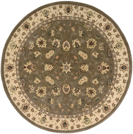 Nourison Nourison 2000 4' x Round Olive Traditional Indoor Rug