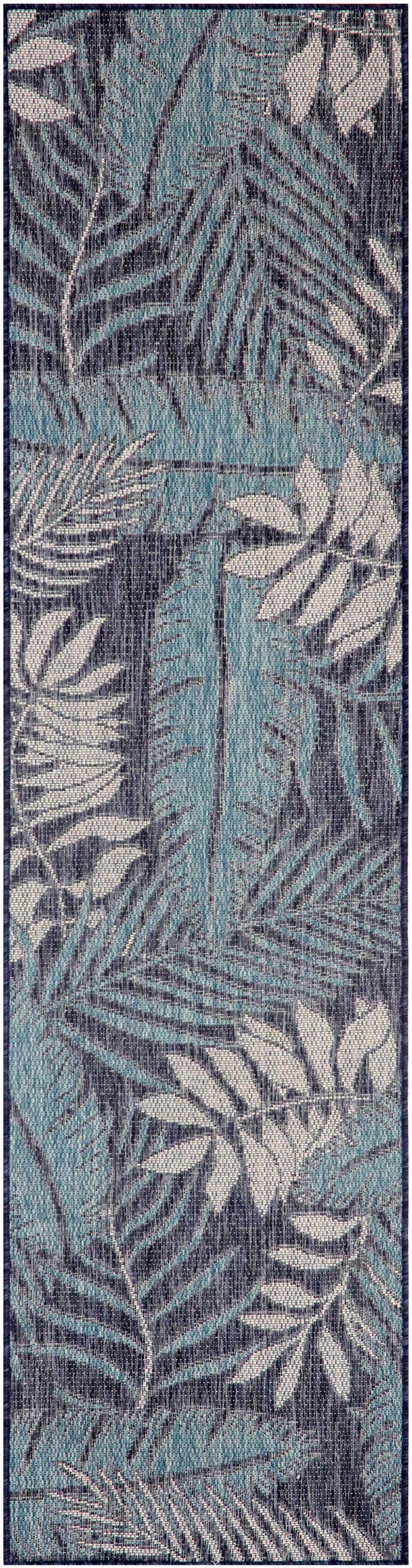 Nourison Garden Oasis 2' x 6' Navy Outdoor Rug