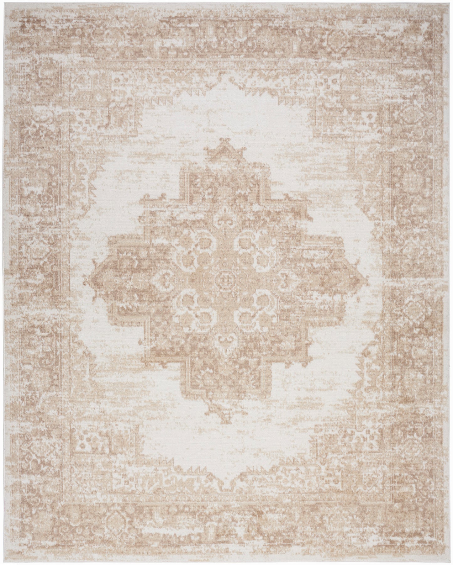 Nourison Grafix 5'3" x 7'3" Ivory Beige Vintage Indoor Rug