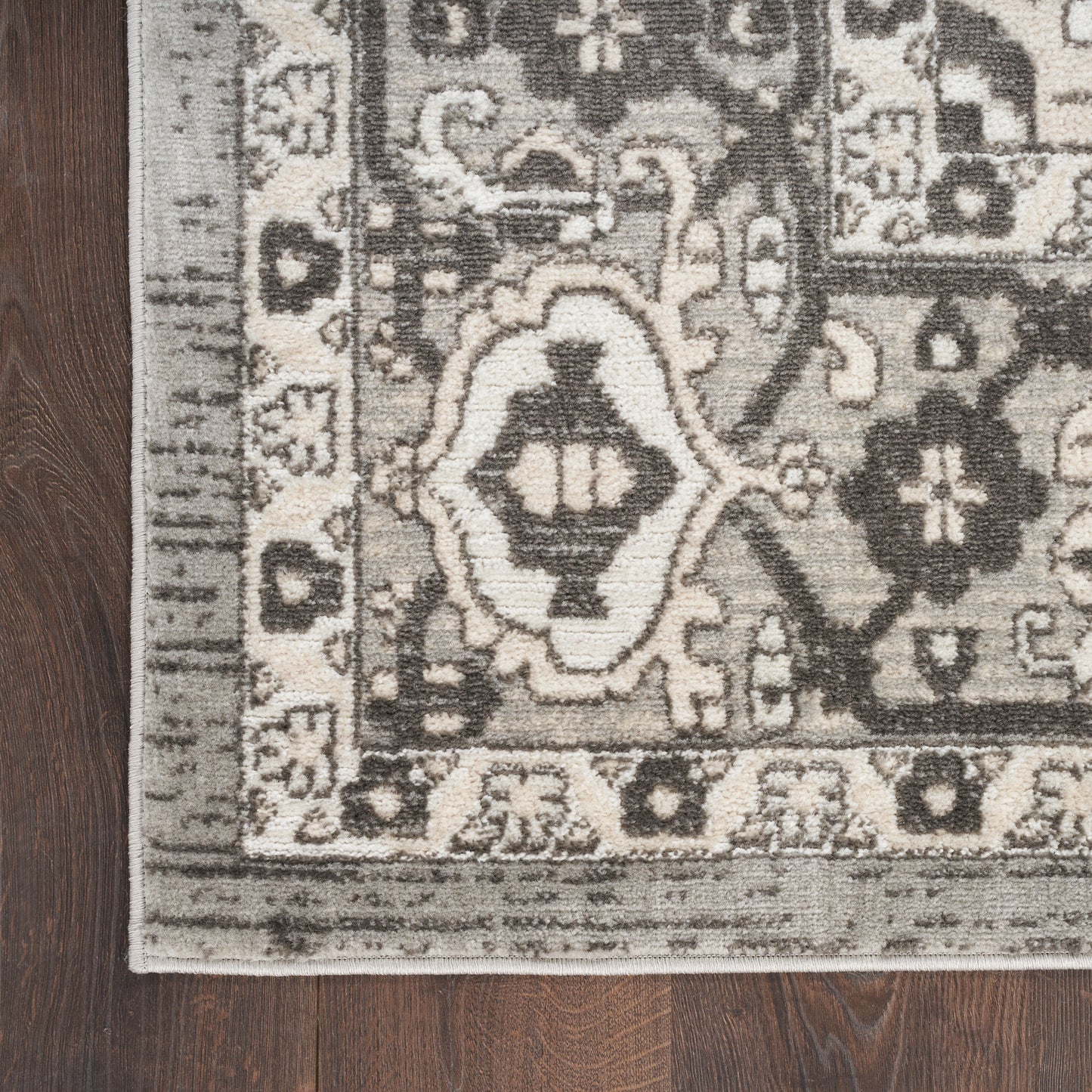 Nourison Quarry 2'2" x 7'6" Grey Vintage Indoor Rug