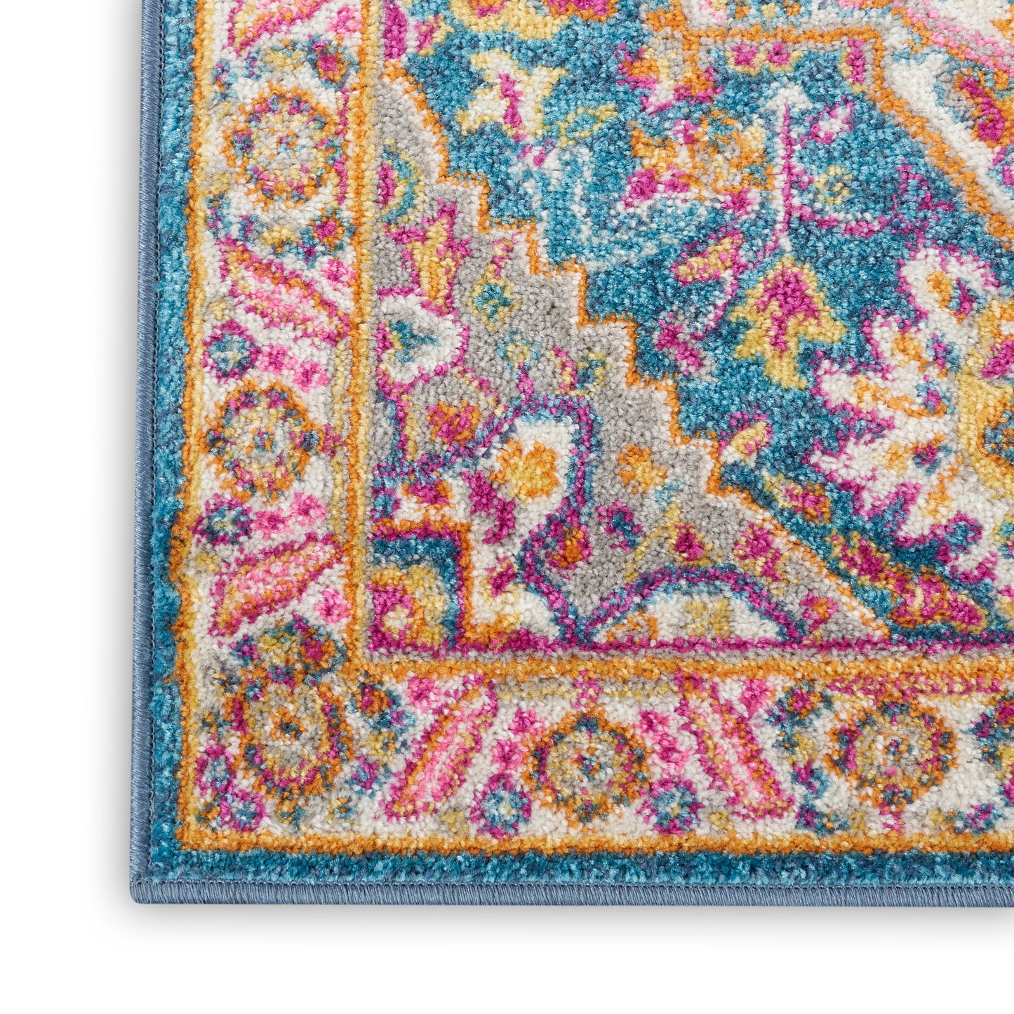 Nourison Passion 1'10" x 6' Teal Multicolor Bohemian Indoor Rug