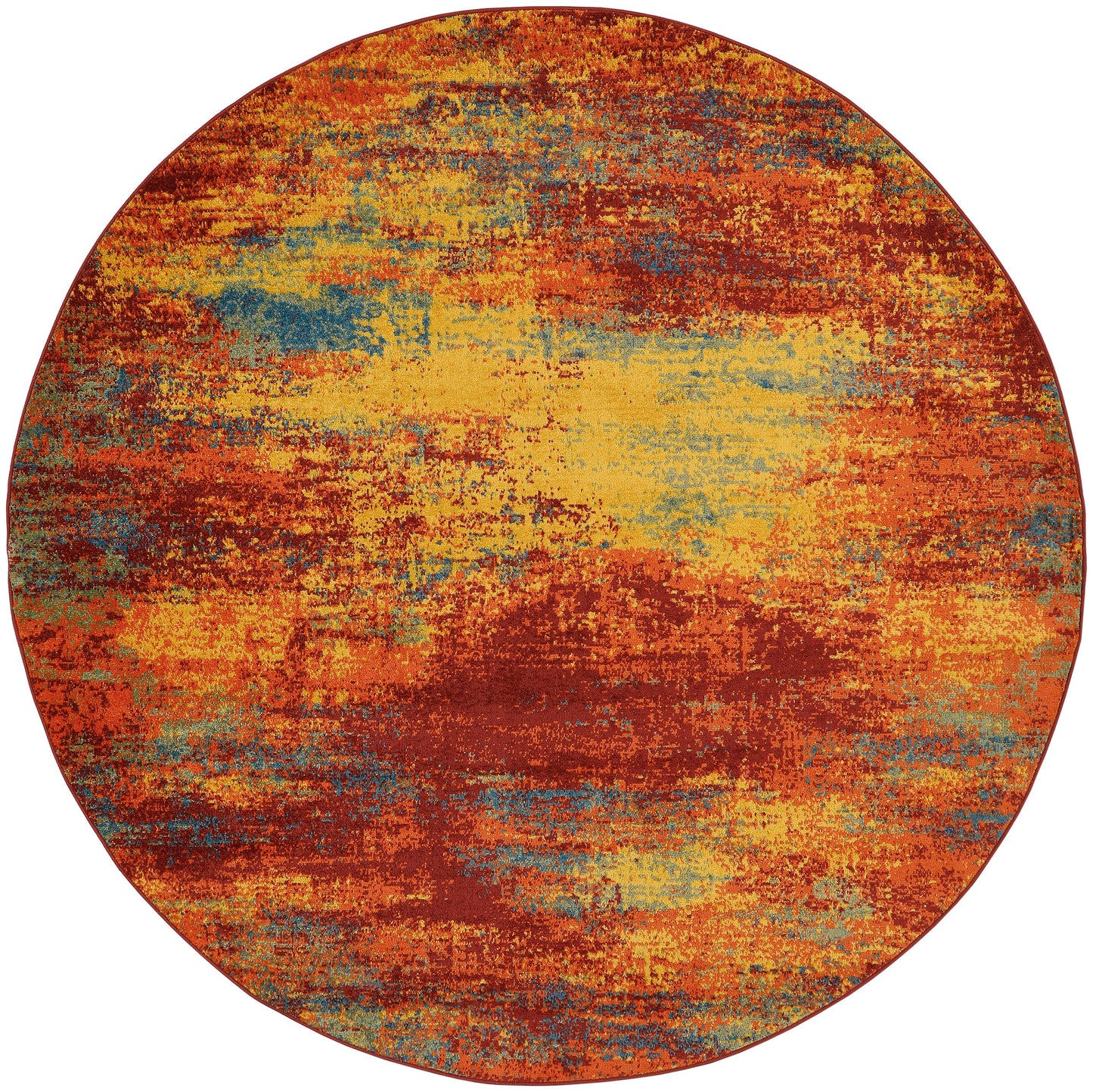 Nourison Nourison Essentials 8' x Round Flame Modern Rug