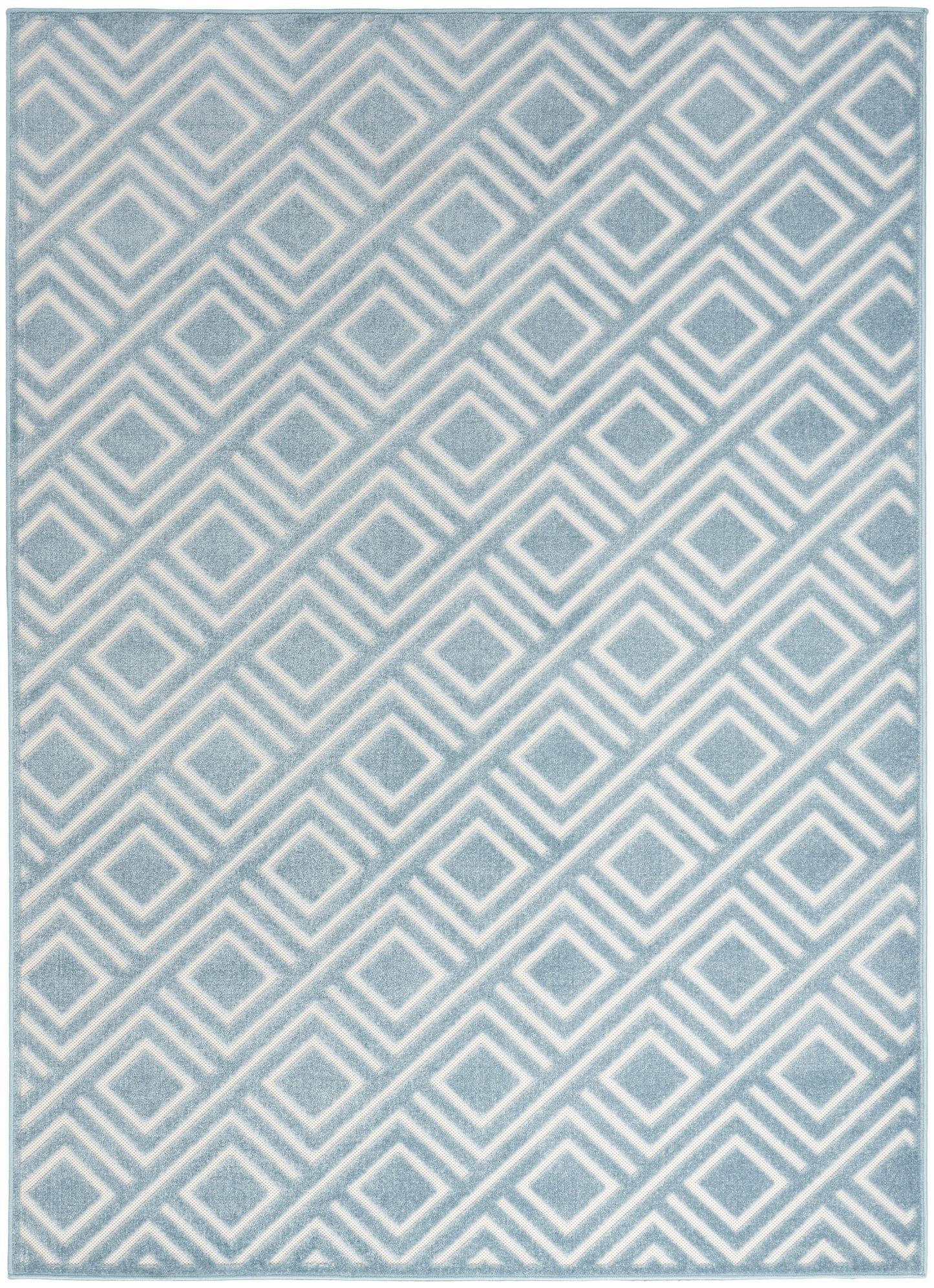 Nourison Care Free 6'7" x 9'2" Blue Modern Indoor Rug