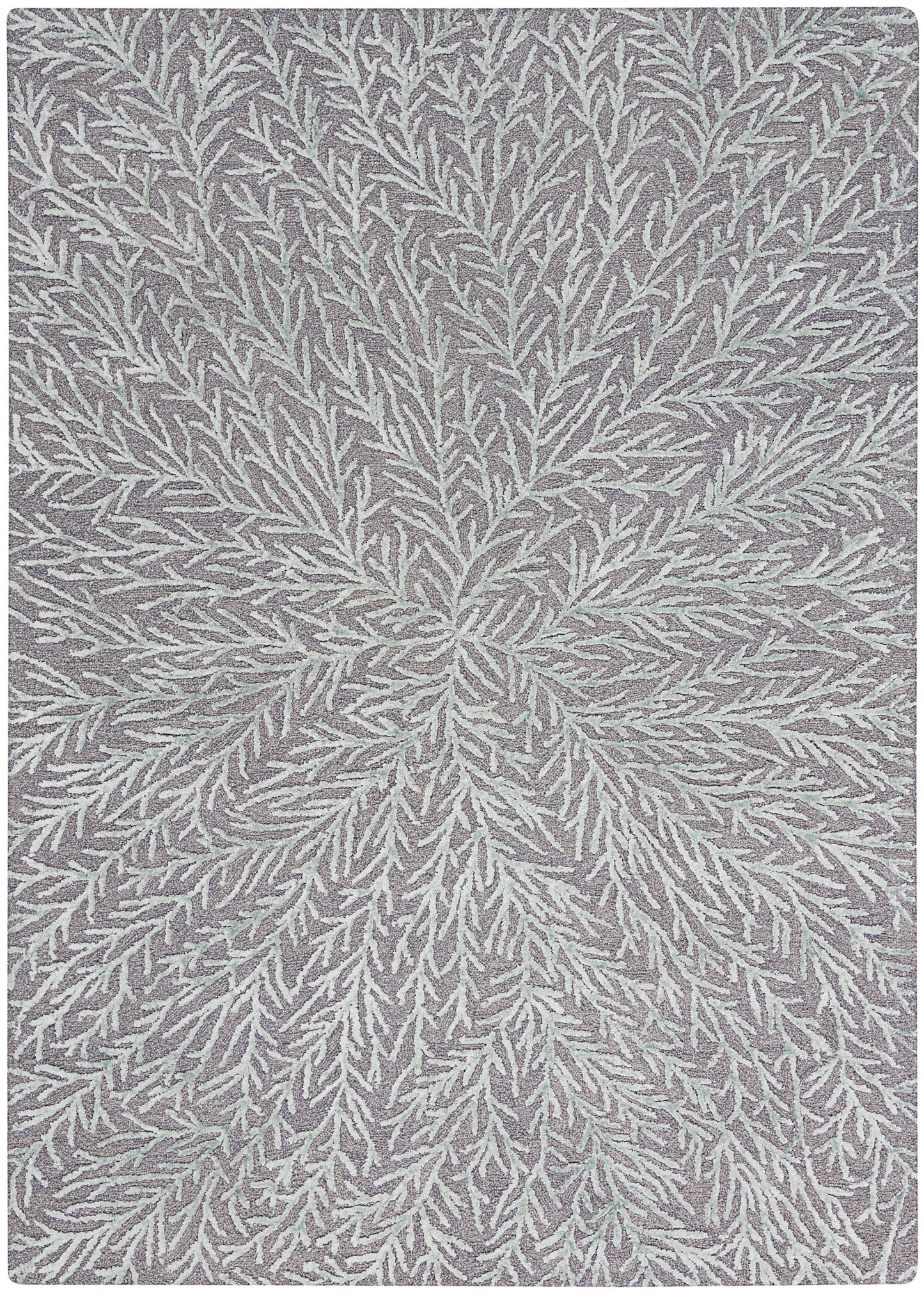 Michael Amini Ma30 Star 4' x 6' Slate/Teal Modern Indoor Rug