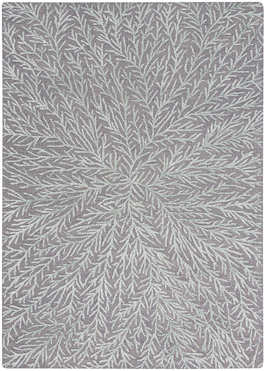 Michael Amini Ma30 Star 4' x 6' Slate/Teal Modern Indoor Rug