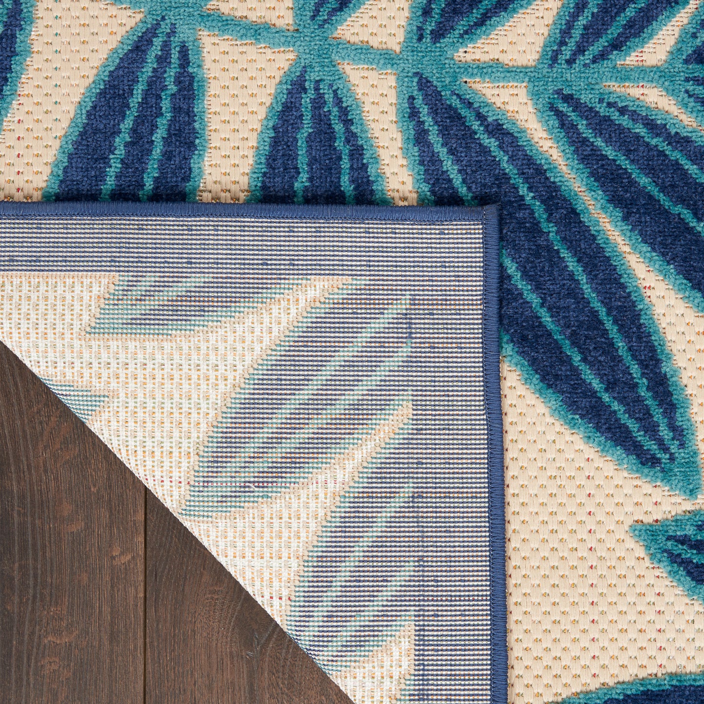 Nourison Aloha 6' x 9' Navy Tropical Rug