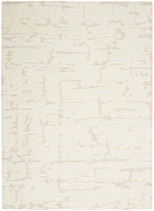 Calvin Klein CK009 Sculptural 5'3" x 7'3" Ivory Modern Indoor Rug