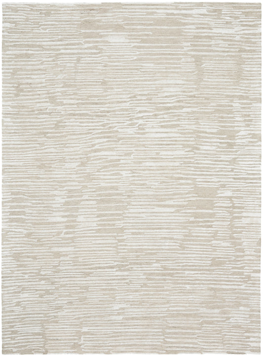 Calvin Klein CK010 Linear 9'9" x 13'9" Ivory Modern Indoor Rug