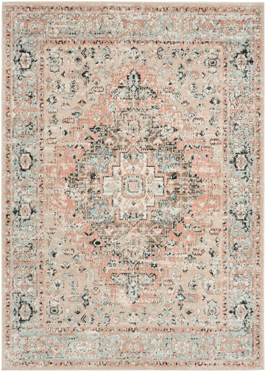 Nourison Washable Decor 5'3" x 7' Peach Vintage Indoor Rug