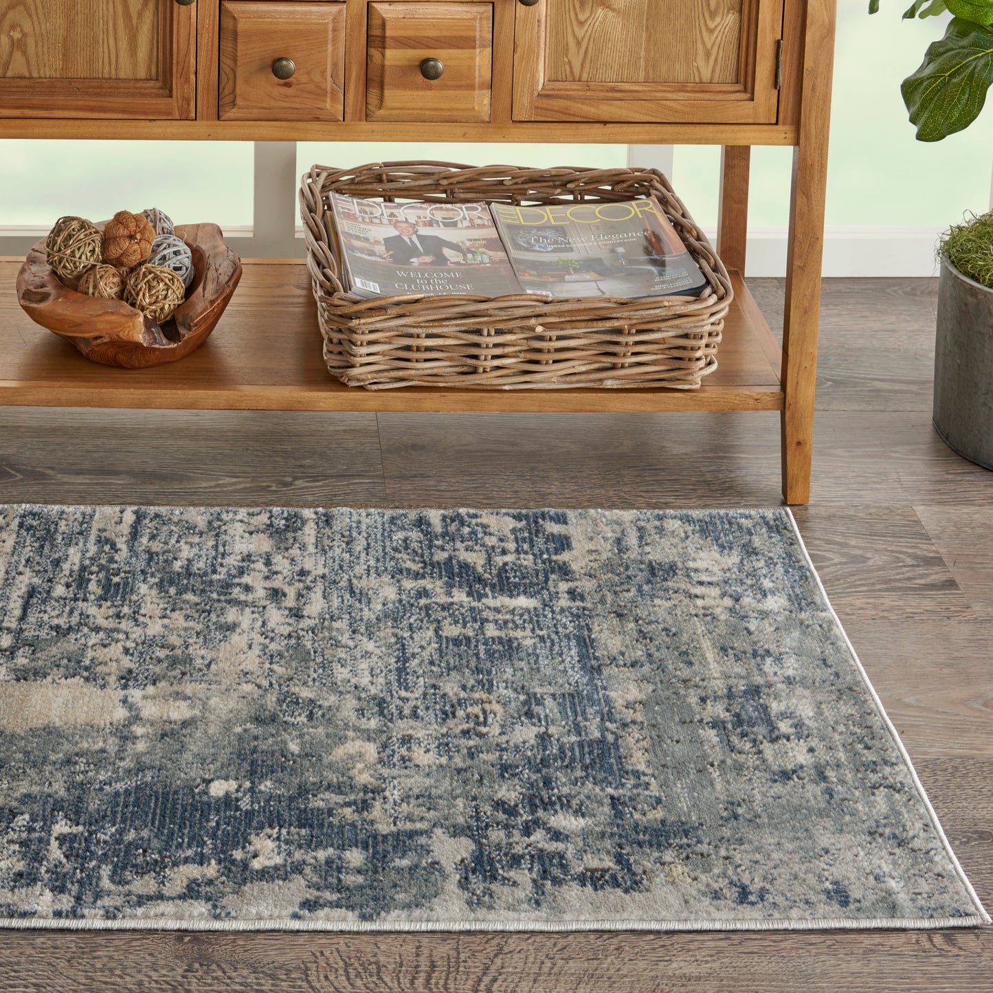 Nourison Quarry 2'2" x 3'9" Grey Beige Modern Indoor Rug