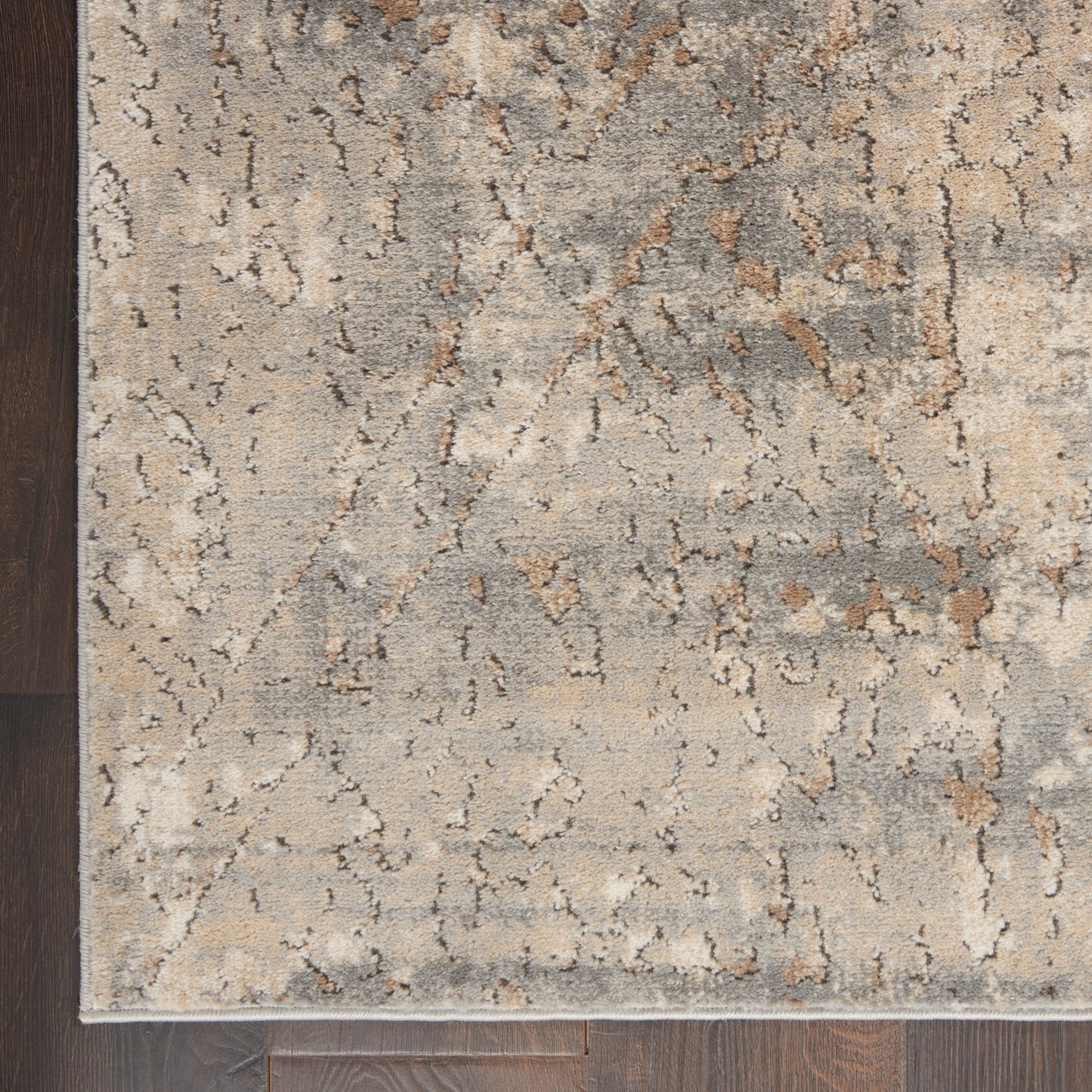 Nourison Quarry 2'2" x 10' Beige Grey Modern Indoor Rug