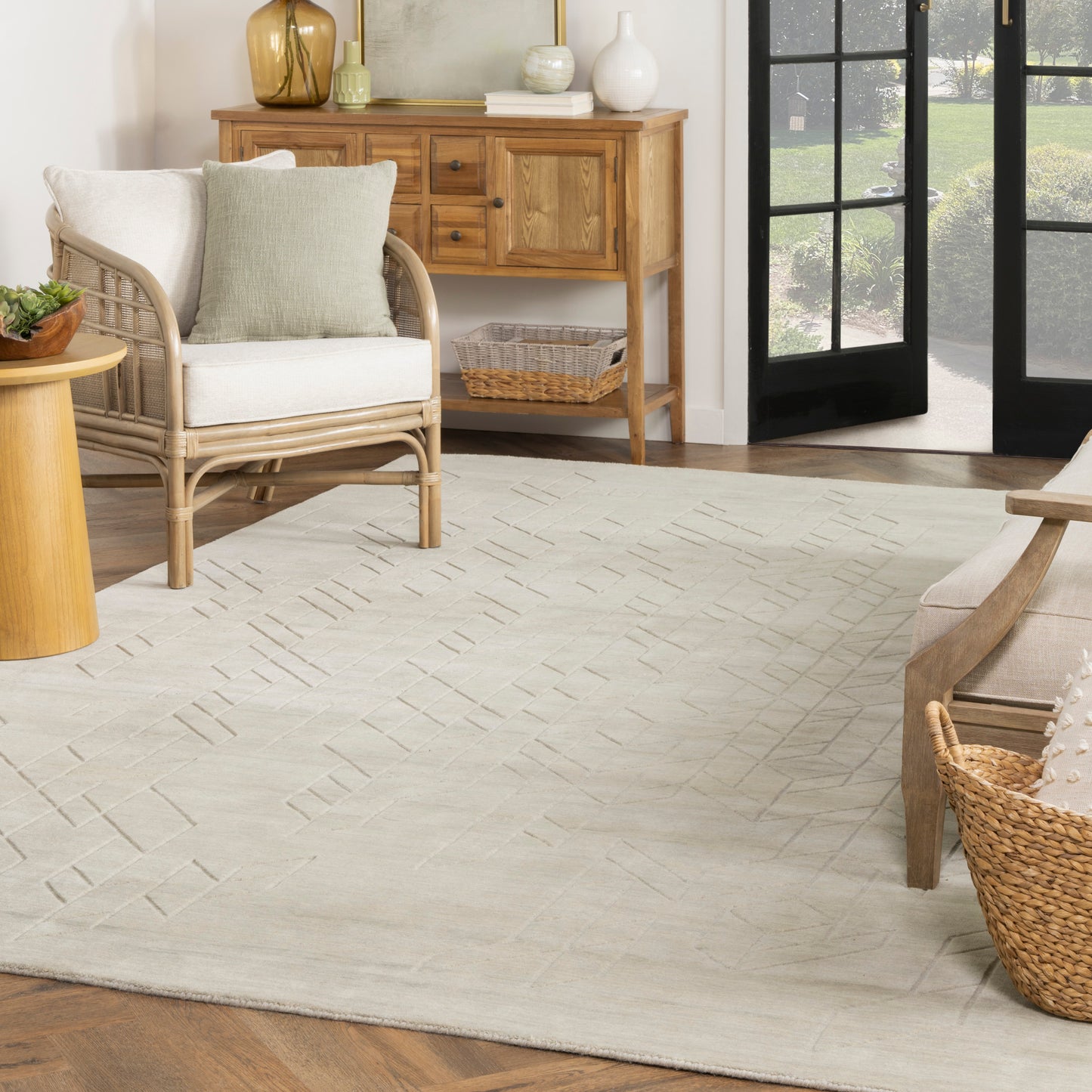 Nourison Alessia 7'9" x 9'9" Sage Modern Indoor Rug