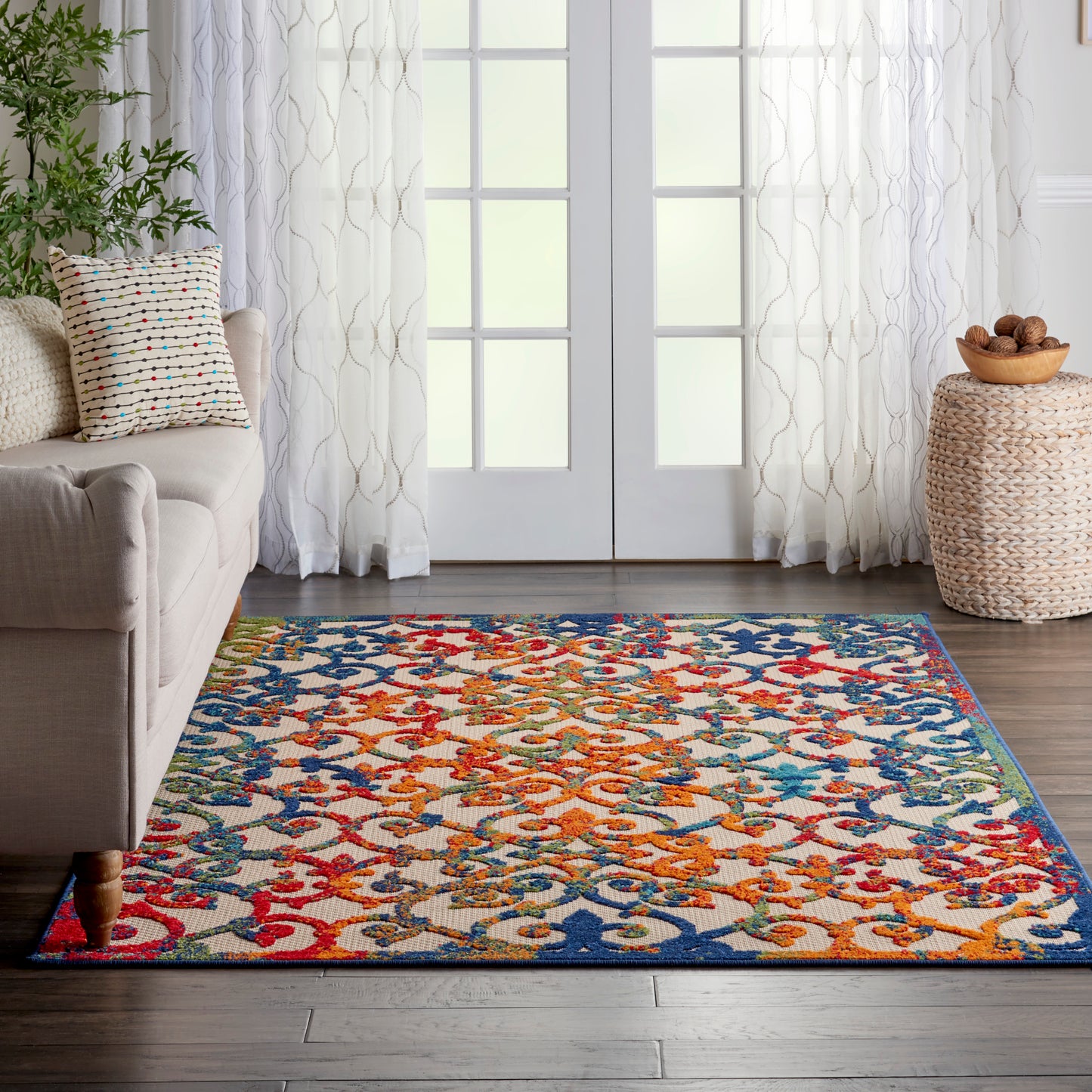 Nourison Aloha 6' x 9' Multicolor Contemporary Rug