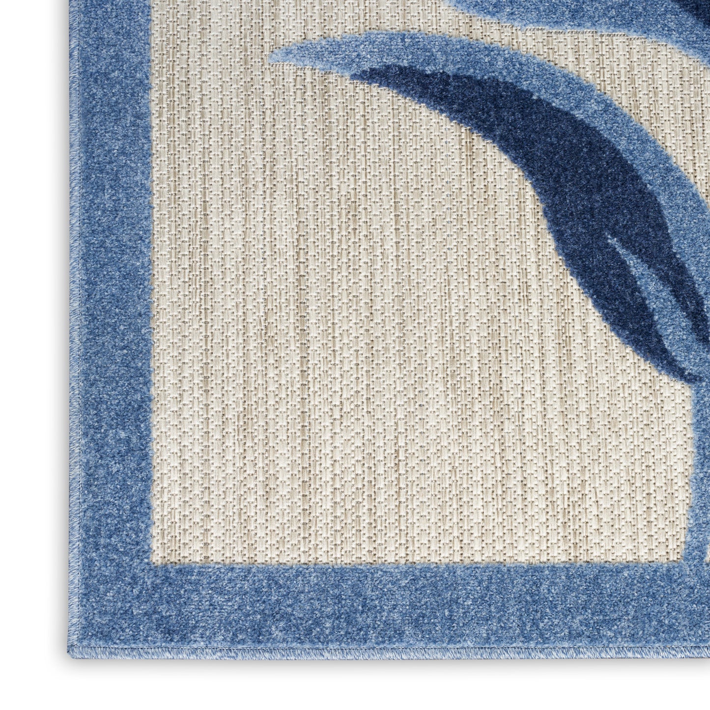 Nourison Aloha 3'6" x 5'6" Blue Grey Contemporary Rug