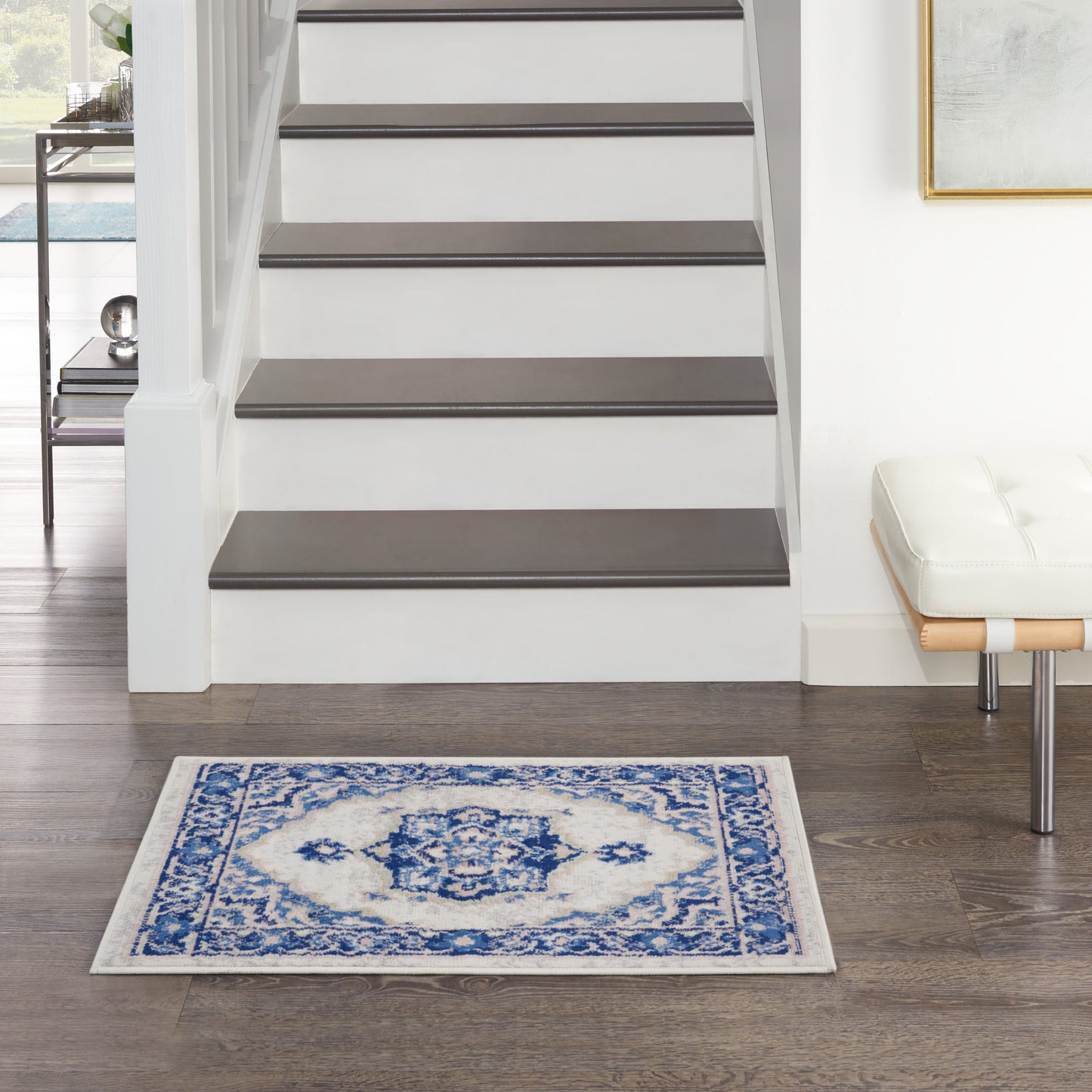 Nourison Whimsicle 2' x 3' Ivory Blue Farmhouse Indoor Rug