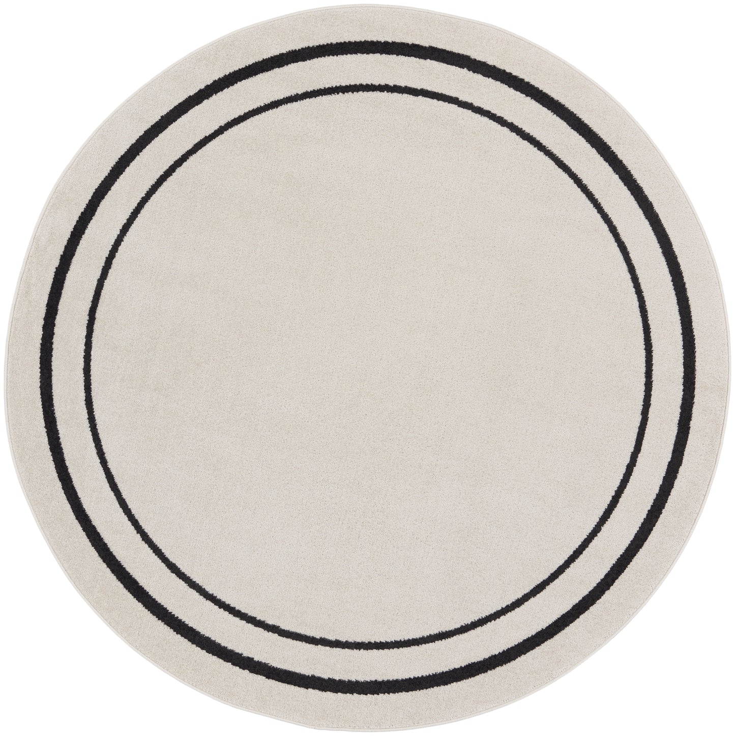 Nourison Nourison Essentials 6' x Round Ivory/Black Contemporary Rug