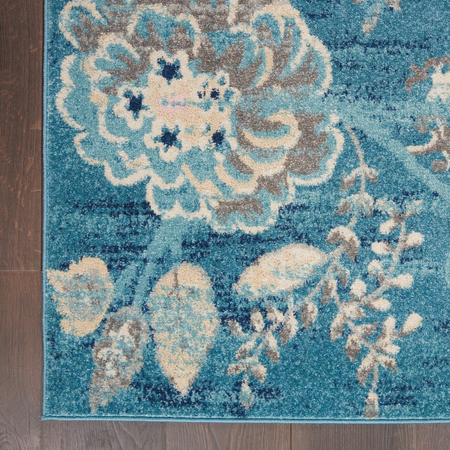 Nourison Tranquil 4' x 6' Turquoise Vintage Indoor Rug