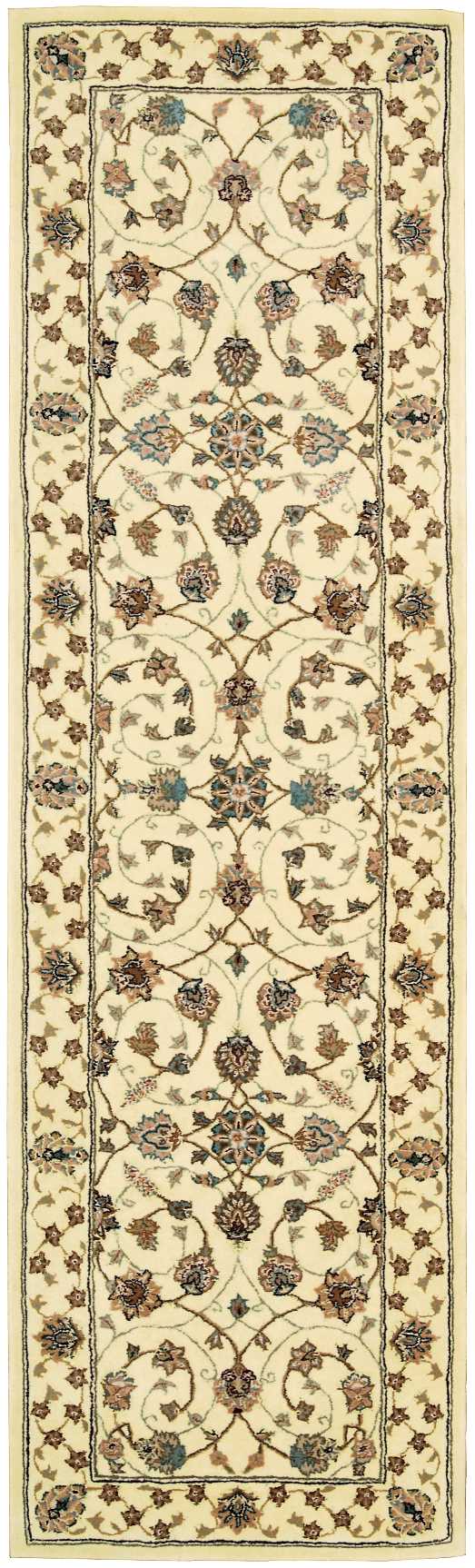 Nourison Nourison 2000 2'3" x 8' Ivory Traditional Indoor Rug