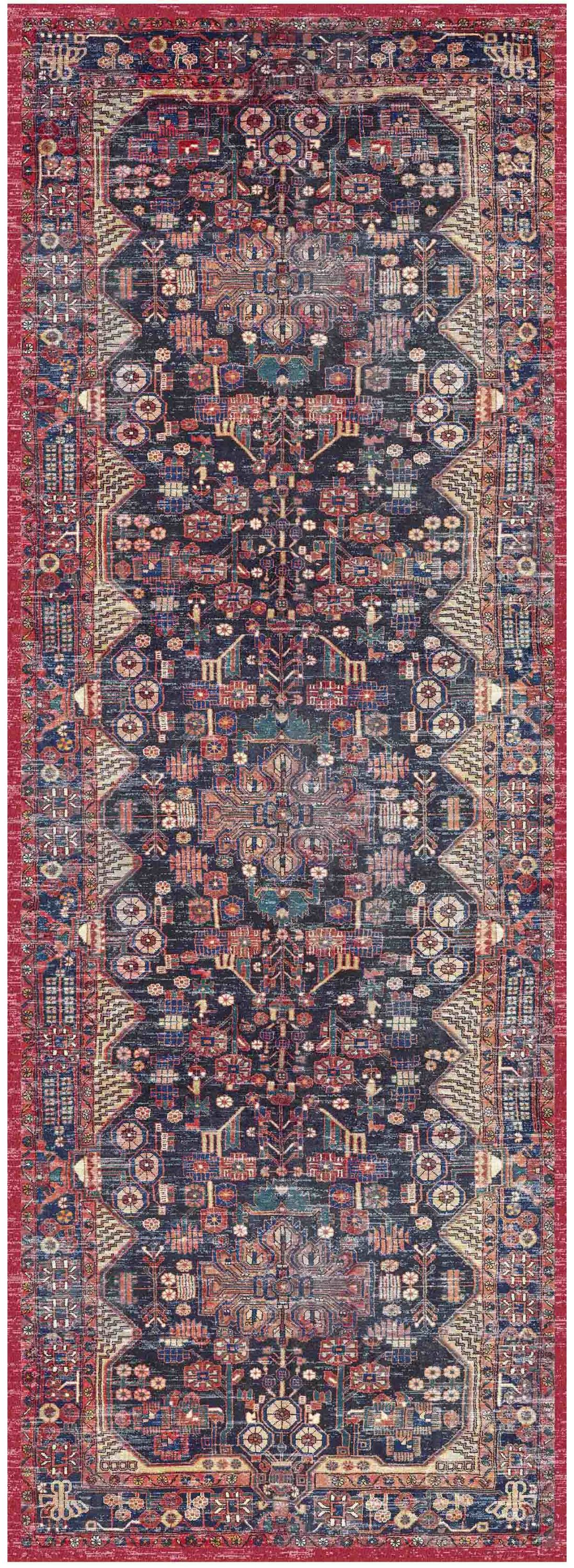 Nourison Fulton 1'10" x 5' Red Vintage Indoor Rug