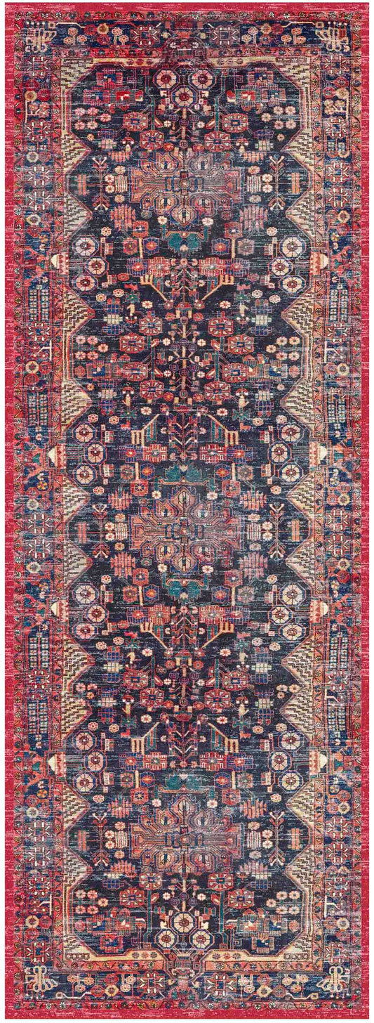 Nourison Fulton 1'10" x 5' Red Vintage Indoor Rug