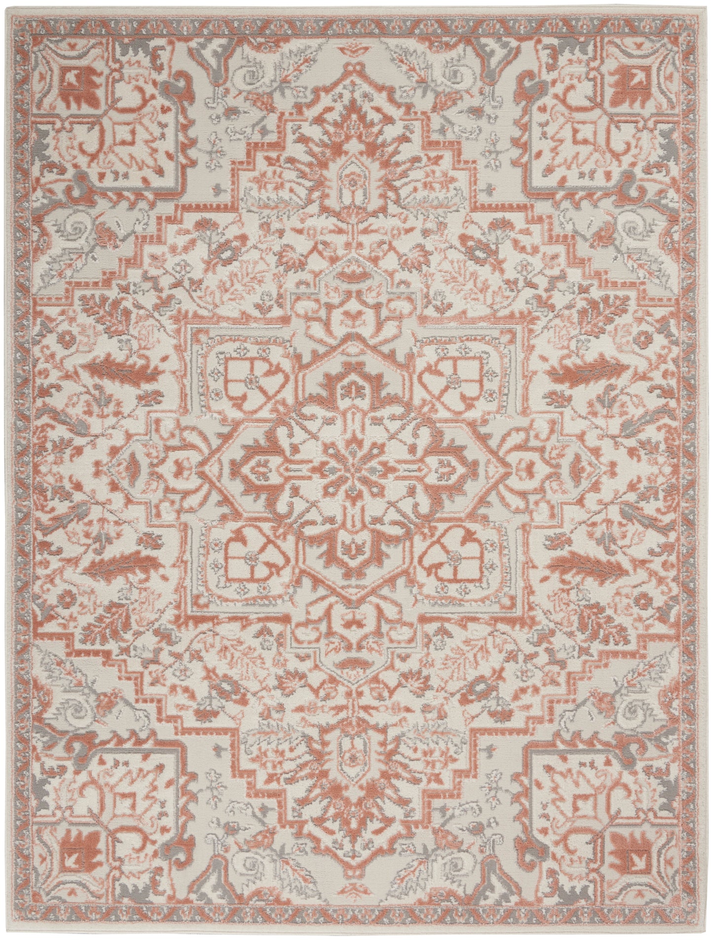 Nourison Elation 5'3" x 7'3" Ivory Brick Bohemian Indoor Rug