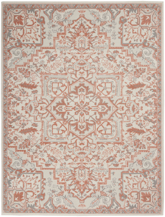 Nourison Elation 5'3" x 7'3" Ivory Brick Bohemian Indoor Rug