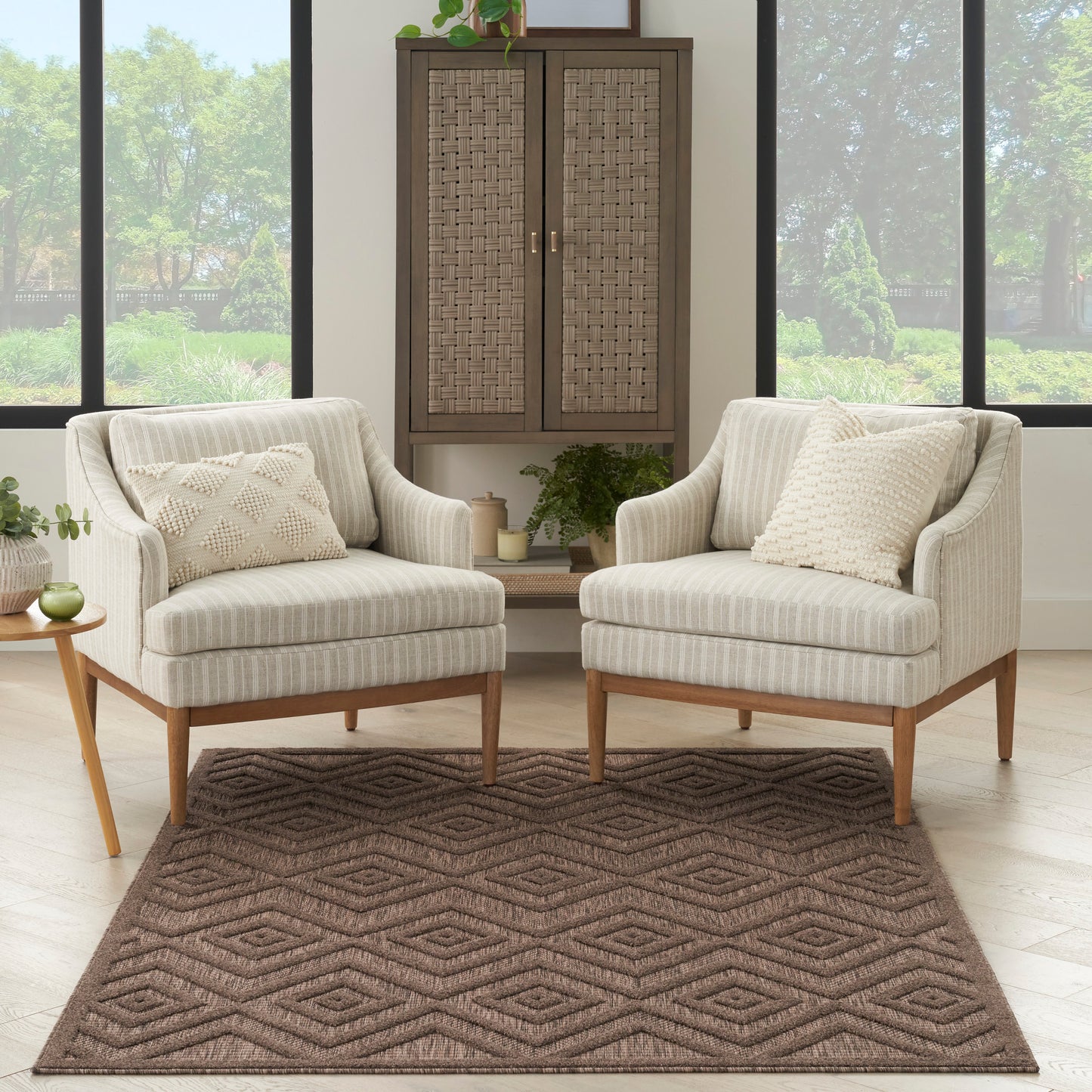 Nourison Versatile 6' x 9' Brown Modern Rug