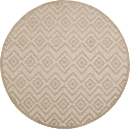 Nourison Versatile 8' x Round Cream Modern Rug