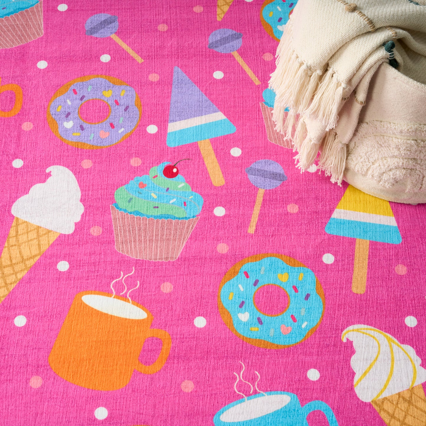 Nourison Imagination 4' x 6' Pink Multicolor Kids Indoor Rug