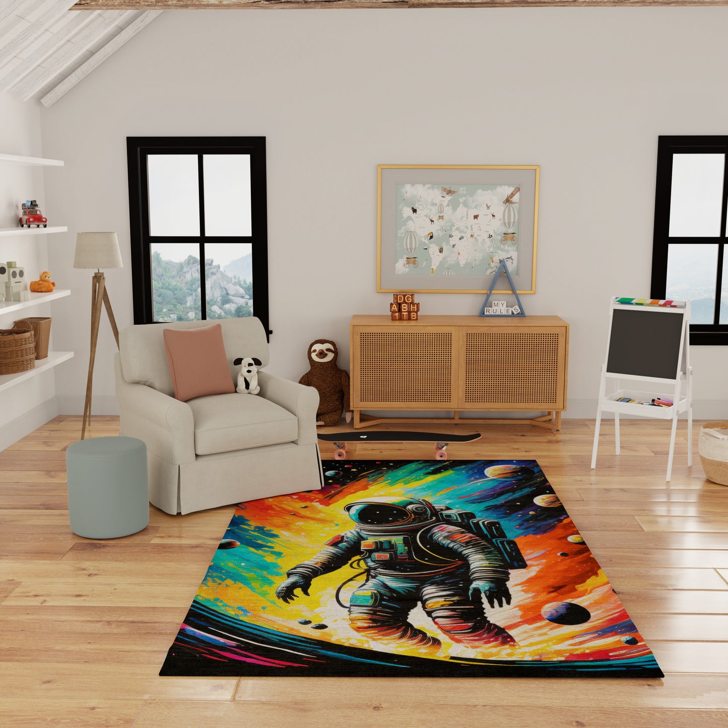 Nourison Imagination 6'6" x 9'2" Multicolor Kids Indoor Rug